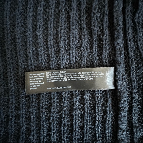 Eileen Fisher Peruvian Organic Cotton Boucle Square Top in Black | XL | GUC - Picture 10 of 13